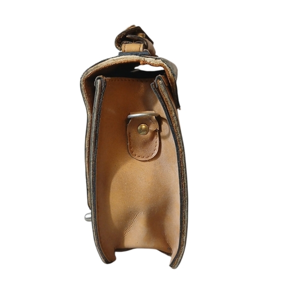 Princess R Vintage Egyptian Leather Handbag Top Handle Briefcase - Picture 5 of 16